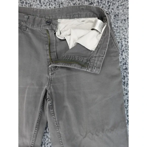 Patagonia Performance Straight Fit Pants Mens 34 Gray Canvas Chino Trousers